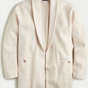 J. Crew Camille Sweater Blazer With Shawl Collar Heather Flax XS fits li…